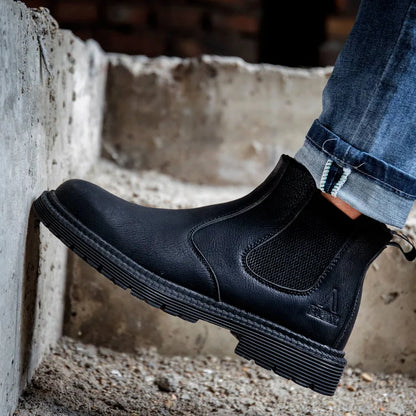 Waterproof Slip-On Steel Toe Boots