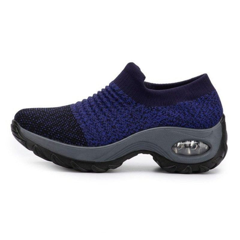 Breathable No-Tie Stretch Orthotic Shoes - Blue