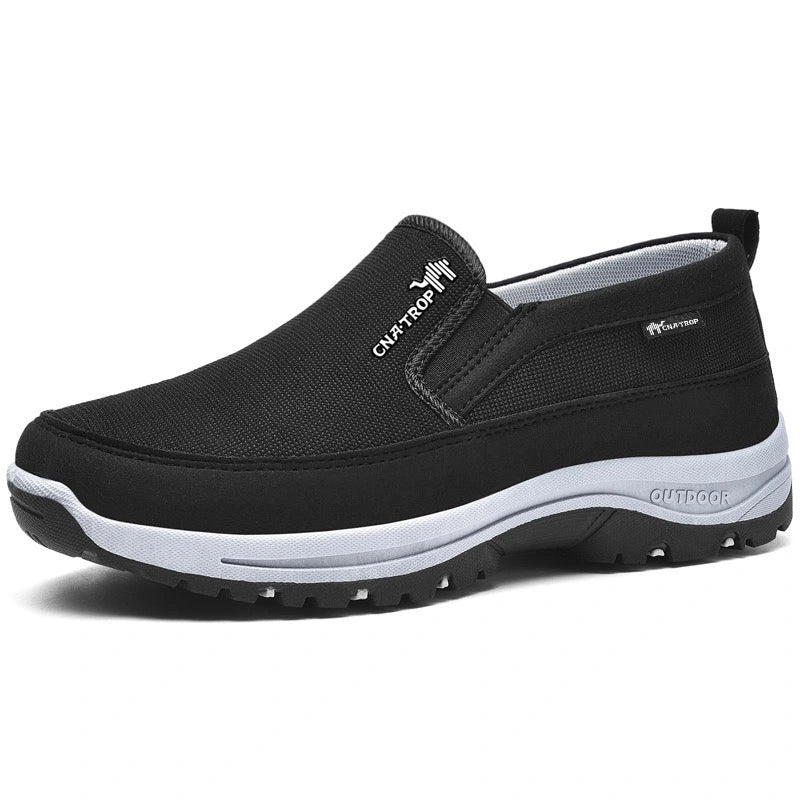 Breathable Orthopedic Travel Plimsolls Lightweight Walking Shoes - Black