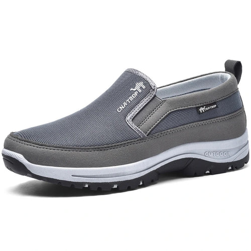 Breathable Orthopedic Travel Plimsolls Lightweight Walking Shoes - Gray