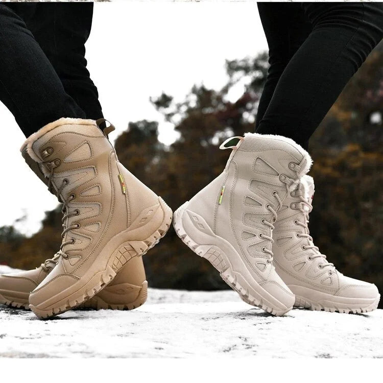 Thickened Velvet High-Top Hiking Snow Boots