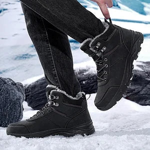 Waterproof Winter Boots Fleece-Lined Thickened Men's High-Top Snow Boots