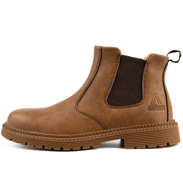 Waterproof Slip-On Steel Toe Boots