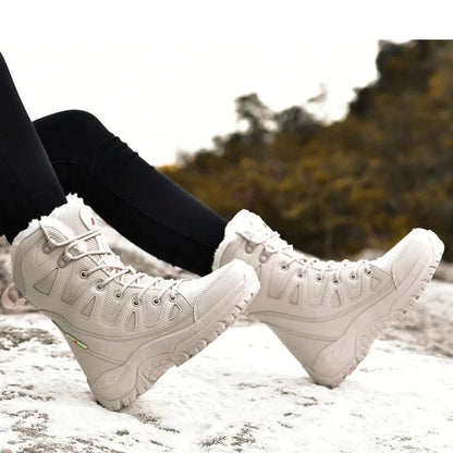 Thickened Velvet High-Top Hiking Snow Boots