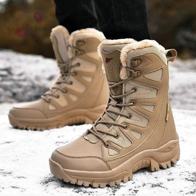 Thickened Velvet High-Top Hiking Snow Boots