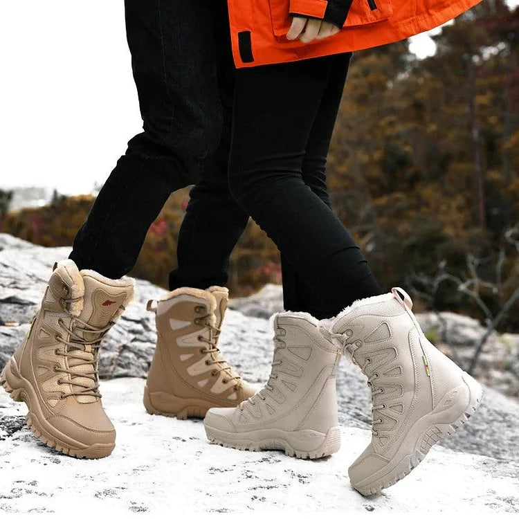Thickened Velvet High-Top Hiking Snow Boots
