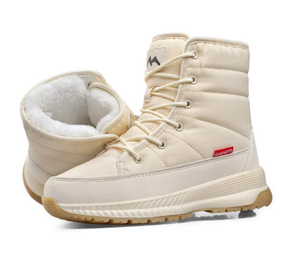 Winter Anti-Slip Velvet Lace Up Snow Boots