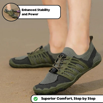 CanyonTrek: Non-Slip All-Environment Barefoot Orthotic Shoes - Green