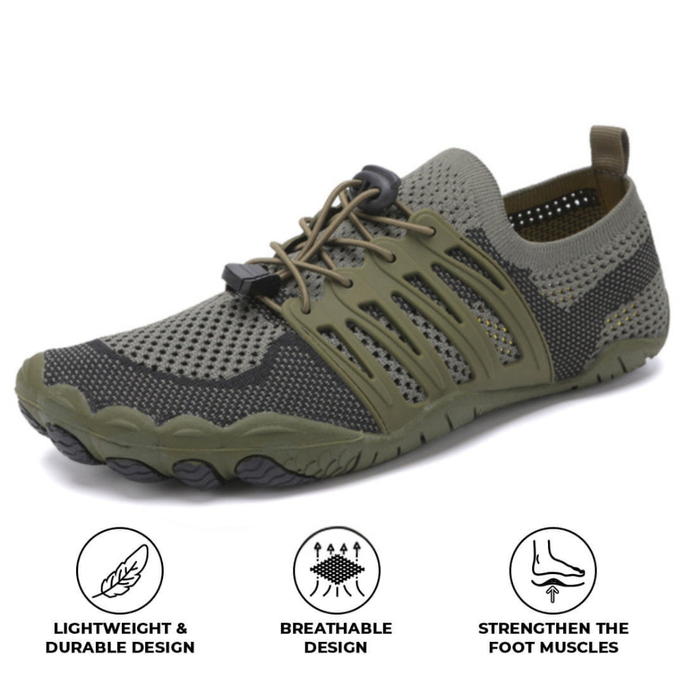 CanyonTrek: Non-Slip All-Environment Barefoot Orthotic Shoes - Green