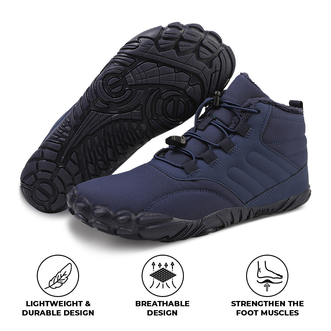 Caspar Flex Non-Slip &amp; waterproof winter barefoot Orthotic Shoes - Dark Blue