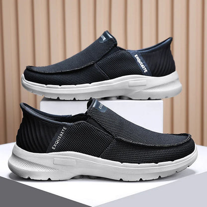 Step Ease Slip-On Walking Shoes Canvas Loafers