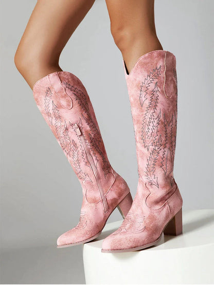 Tall Cowboy Boots - Faded Style