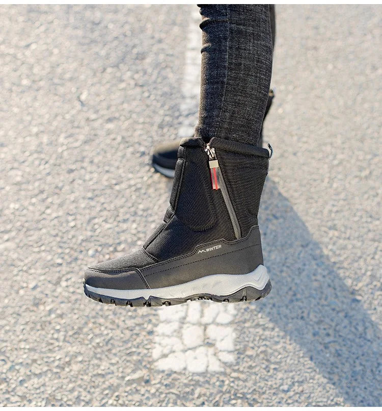 Unisex Winter Boots Side Zipper Snow Boots