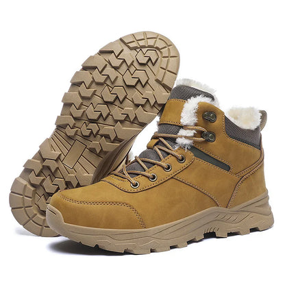Waterproof Winter Boots Fleece-Lined Thickened Men's High-Top Snow Boots