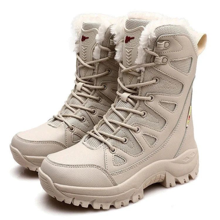 Thickened Velvet High-Top Hiking Snow Boots