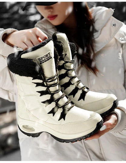 New Winter Women Boots Warm Mid-Calf Snow Boots
