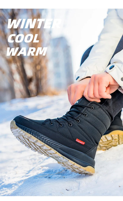 Winter Anti-Slip Velvet Lace Up Snow Boots