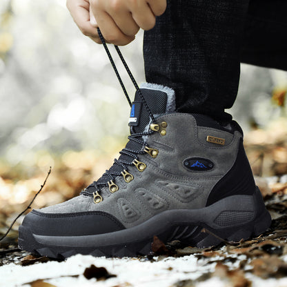 Winter Outdoor Warm Thick-Soled Non-Slip High-Top Hiking Shoes