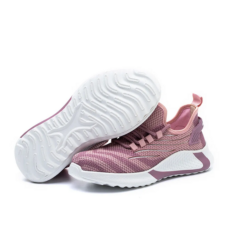 Womens Steel Toe Shoes Lightweight Breathable Puncture - Resistant Flexible Pink