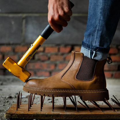 Waterproof Slip-On Steel Toe Boots