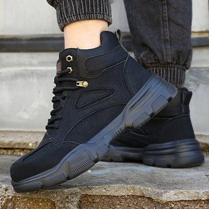 Men Anti-smashing Ankle Boots Steel Toe Orthopedic Safety Shoes