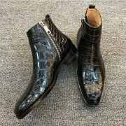Vintage Side Zip Low Ankle Boots