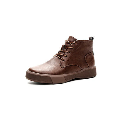 Women Arch Spupport Leather Ankle Boots Warm Femme Short Boots Waterproof Shoes