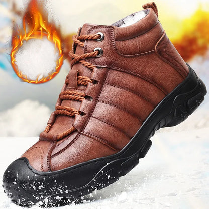 Winter Boots - Waterproof Fur Lined Leather Boots for Men