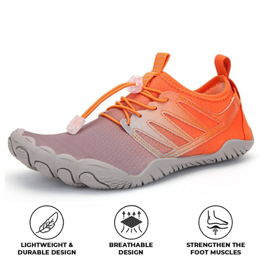 EcoComfort Ultimate Wellness Barefoot Orthotic Shoes - Orange