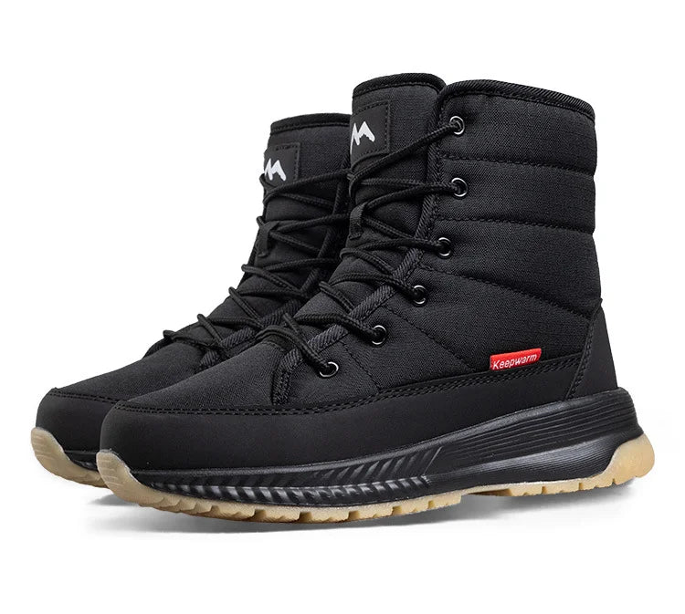 Winter Anti-Slip Velvet Lace Up Snow Boots
