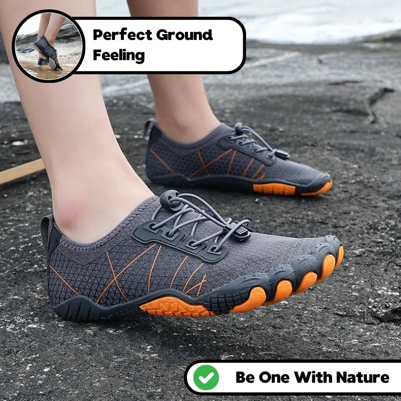 Expert Pro healthy &amp; comfortable barefoot Orthotic Shoes - Gray Orange