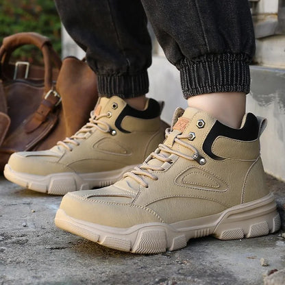 Men Anti-smashing Ankle Boots Steel Toe Orthopedic Safety Shoes