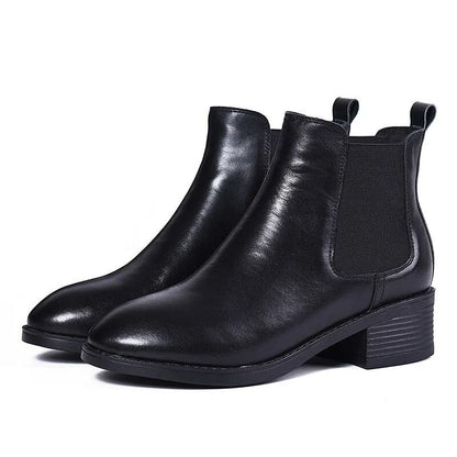 Women's Genuine Leather Non-Slip Thick Sole Chelsea Boots