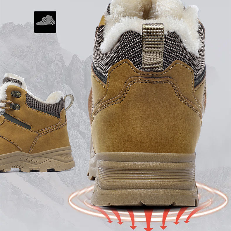 Waterproof Winter Boots Fleece-Lined Thickened Men's High-Top Snow Boots