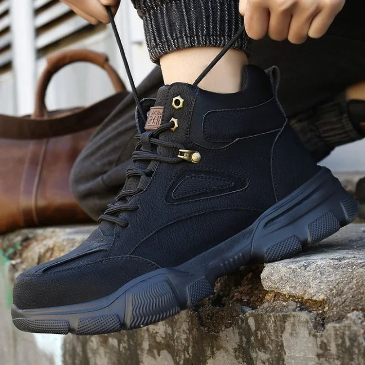 Men Anti-smashing Ankle Boots Steel Toe Orthopedic Safety Shoes