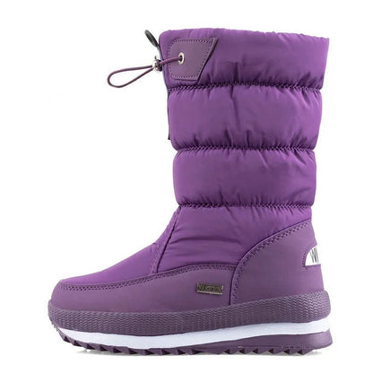 Non Slip Ankle Snow Booties Faux Fur Mid Calf Warm Boots