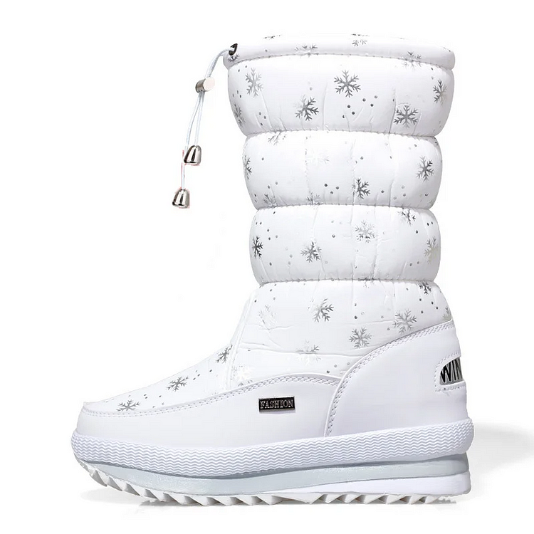 Non Slip Ankle Snow Booties Faux Fur Mid Calf Warm Boots