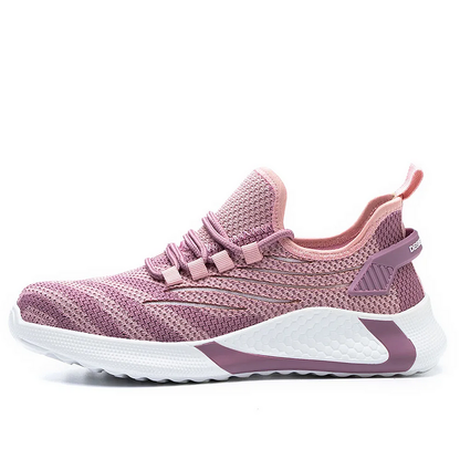 Womens Steel Toe Shoes Lightweight Breathable Puncture - Resistant Flexible Pink