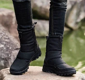 Men's Winter Outdoor Thickened Warm Waterproof Anti-Slip High-Top Snow Boots