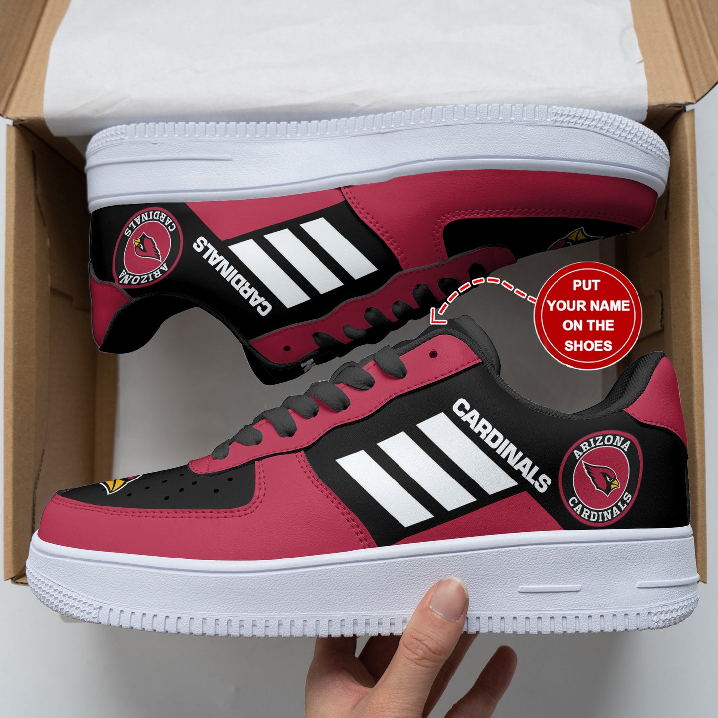 Footwearstorm Arizona Cardinals NFL Air Low-Top Sneakers Shoes For Men And Women 1205823
