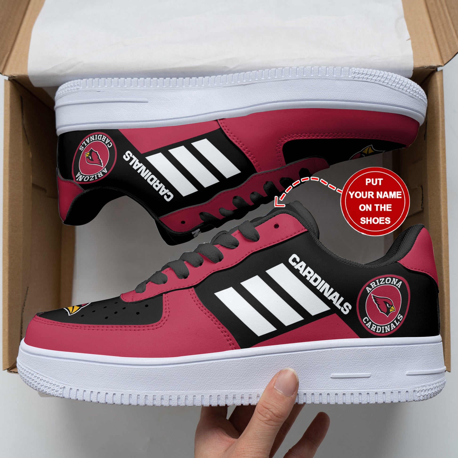 Footwearstorm Arizona Cardinals NFL Air Low-Top Sneakers Shoes For Men And Women 1205823