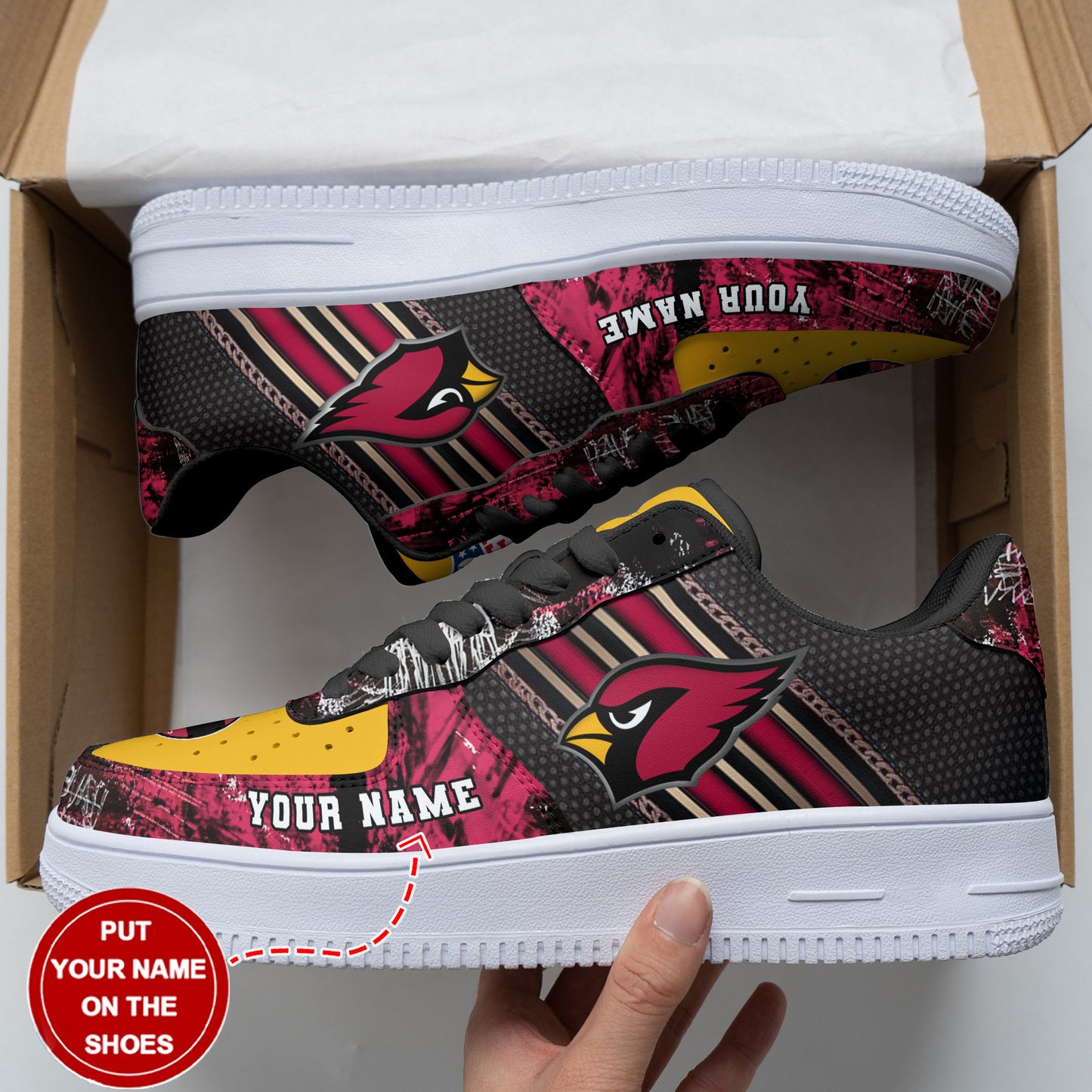 Footwearstorm Arizona Cardinals NFL Air Low-Top Sneakers Shoes For Men And Women 1205831