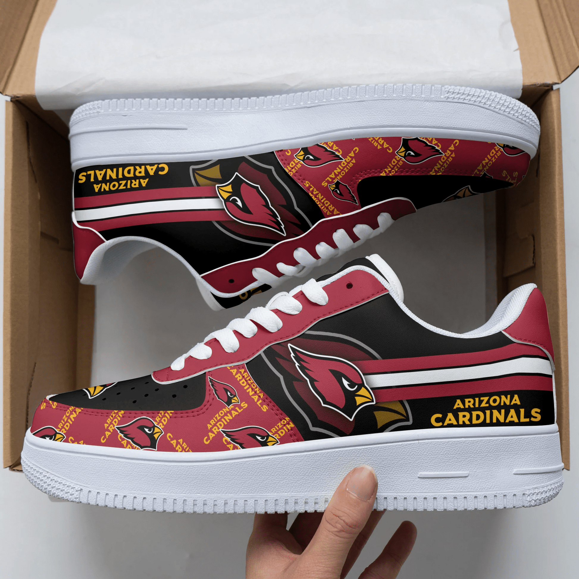 Footwearstorm Arizona Cardinals NFL Air Low-Top Sneakers Shoes For Men And Women 1205841