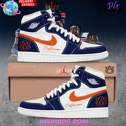 Footwearstorm Auburn Tigers AJ1 High Sneakers Shoes For Men And Women 1