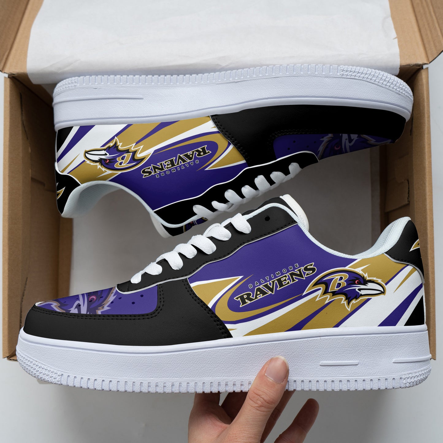 Footwearstorm Baltimore Ravens NFL Air Low-Top Sneakers Shoes For Men And Women 1205376