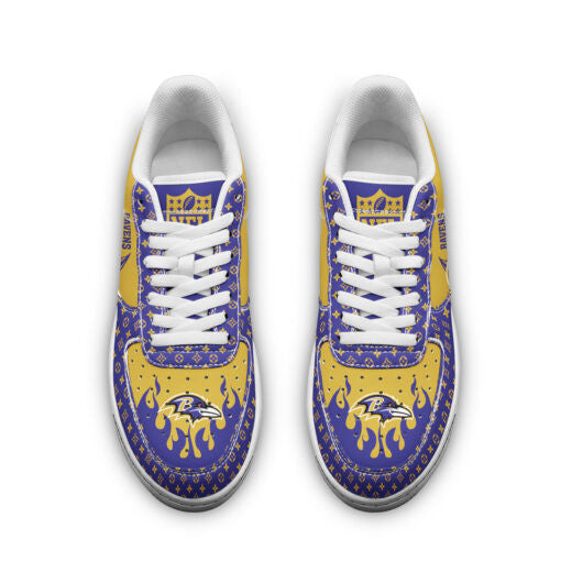Footwearstorm Baltimore Ravens NFL Air Low-Top Sneakers Shoes For Men And Women 1205684