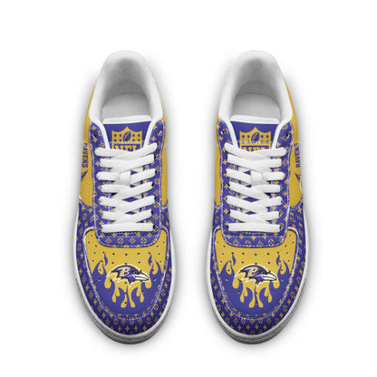 Footwearstorm Baltimore Ravens NFL Air Low-Top Sneakers Shoes For Men And Women 1205684