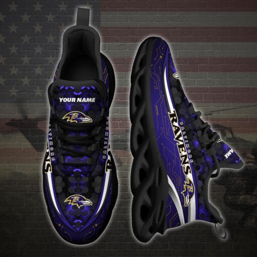 Footwearstorm Baltimore Ravens NFL Max Soul Shoes Sneakers For Men And Women 5