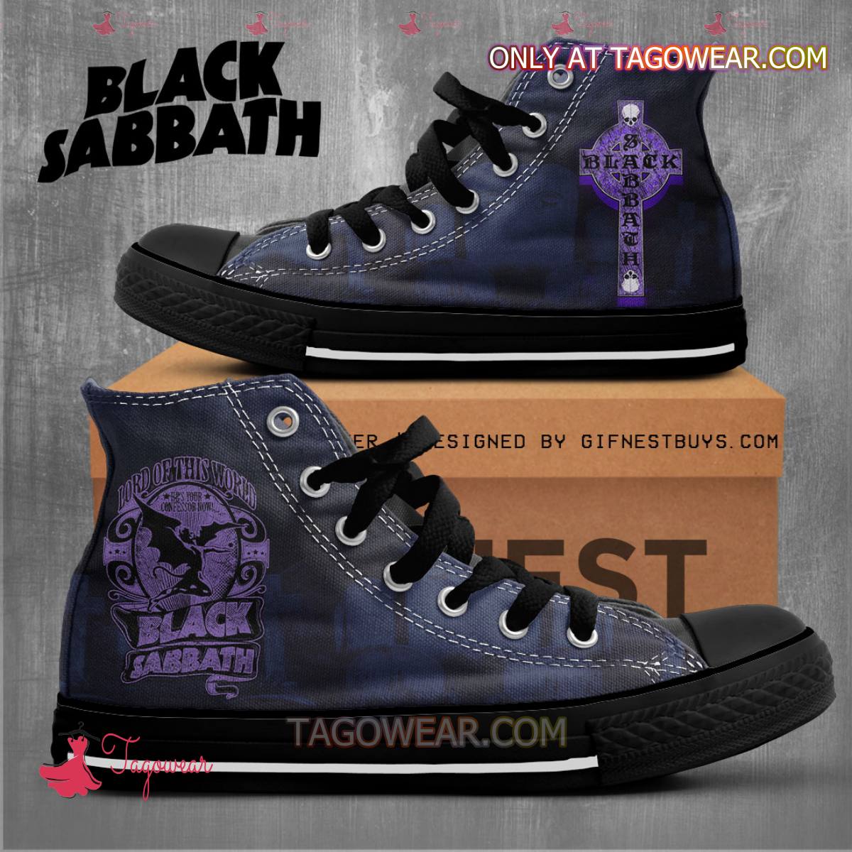 Footwearstorm Black Sabbath High Top Canvas Sneakers Shoes For Men And Women 1