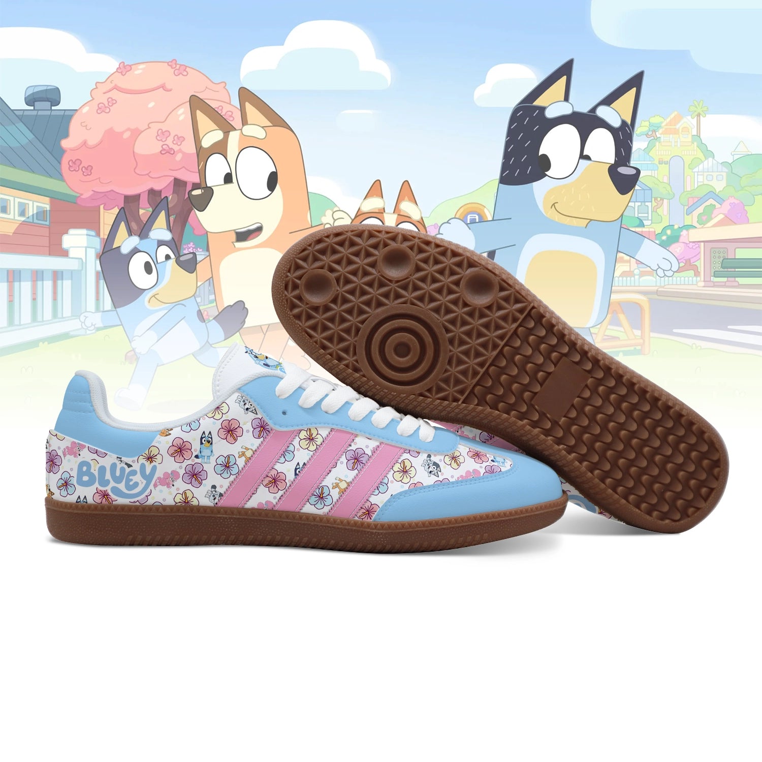 Footwearstorm Bluey Adidas Samba Shoes For Men And Women 1